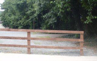 Post and rail fencing